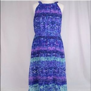 Chico’s Brooke Hi-lo blue multi dress